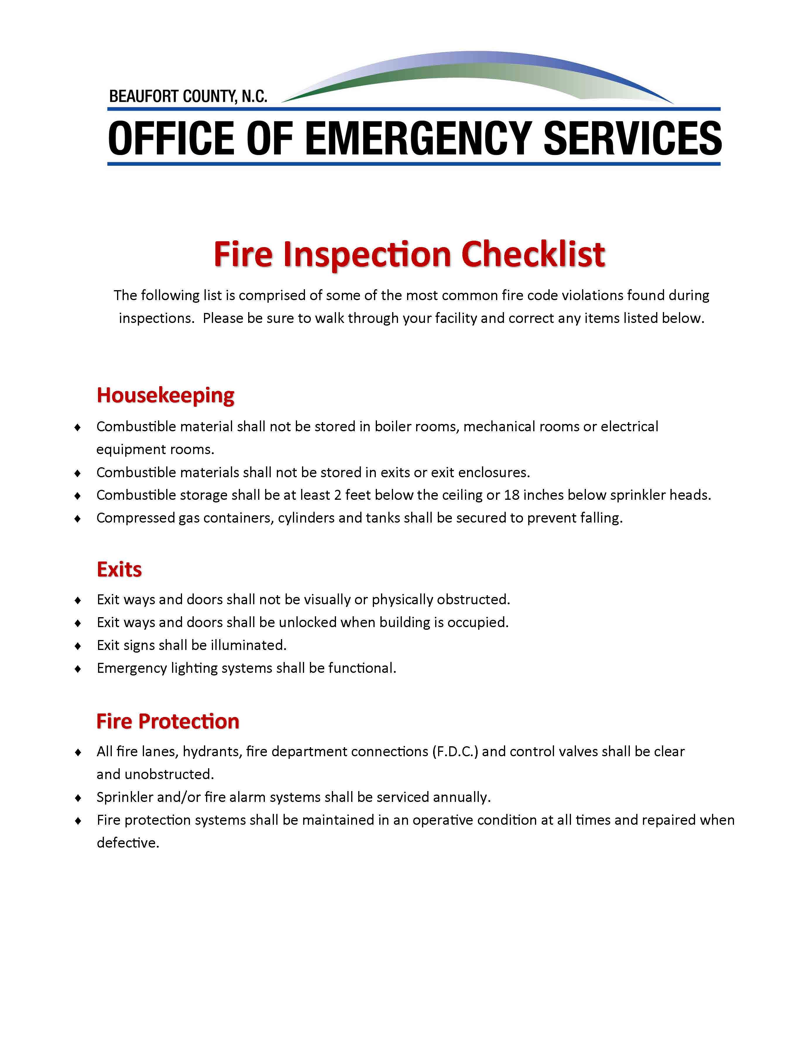 Fire Inspection Checklist_Page_1
